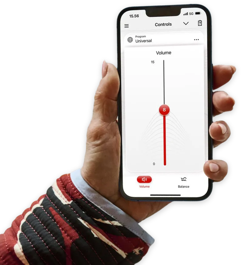signia hearing app volume controls