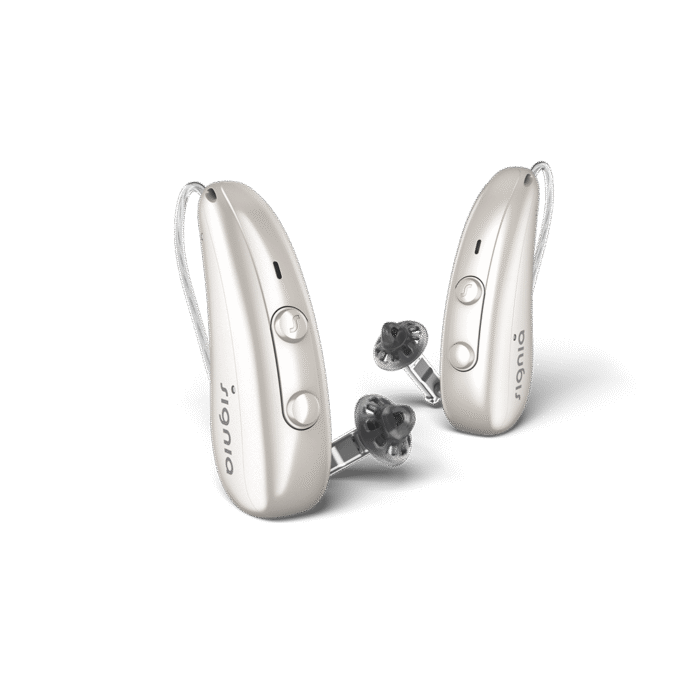 signia pure charge&go ix pearl white pair hearing aids