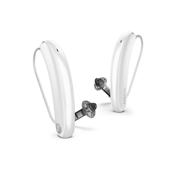 signia styletto snow white gloss pair hearing aids