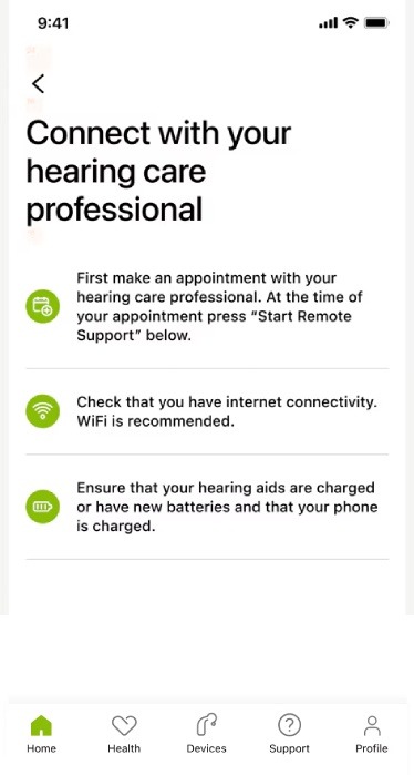 myphonak app connect with a professional